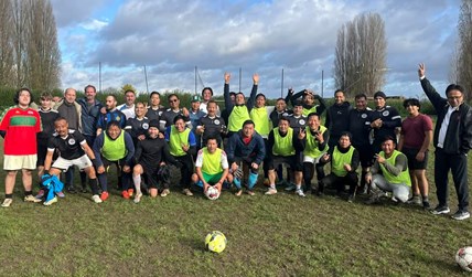 Voetbal training volwasennen